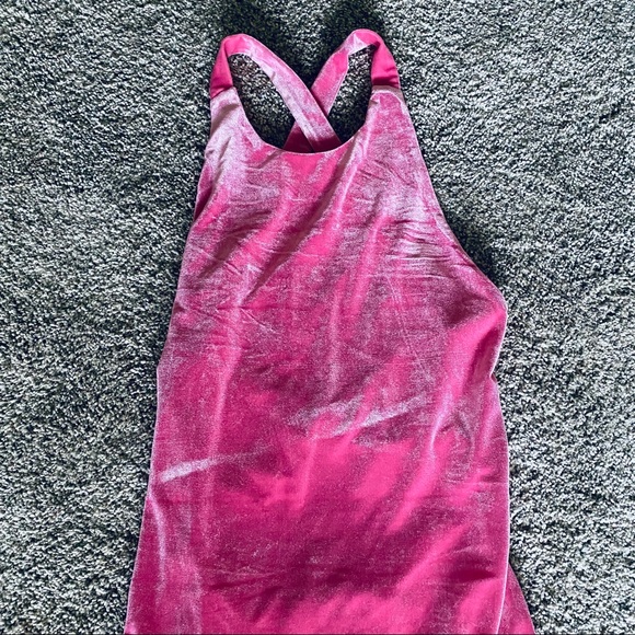 NWT Superdown Arabella hot pink velvet strappy mini dress - Picture 5 of 16